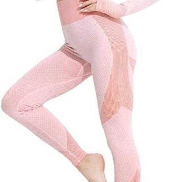 Women 3 PC Yoga Set Zipper Top Sport Suit Bra Workout Clothes Gym Fitness - Picture 9 of 9